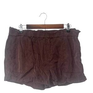 Aerie Plum Purple Shorty Shorts Lyocell Elastic Cuff Size Medium